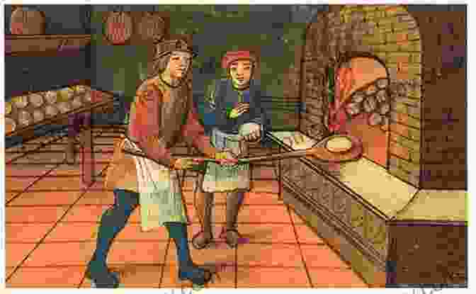 A Depiction Of Bakers Working In A Medieval Bakery, Surrounded By Loaves Of Bread National Trust Of Bread: Delicious Recipes For Breads Buns Breads And Other Baked Elegances