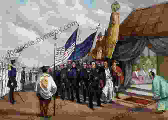 A Photograph Of Commodore Perry Meeting With Emperor Komei During His Second Expedition To Japan Commodore Perry In The Land Of The Shogun