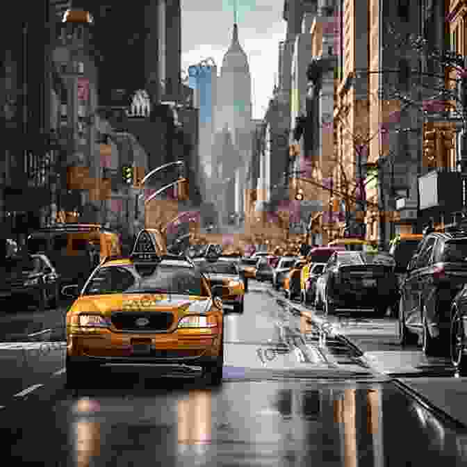 A Yellow Cab Drives Through The Bustling Streets Of New York City, With The Empire State Building In The Background. Black Passenger Yellow Cabs: Of Exile And Excess In Japan