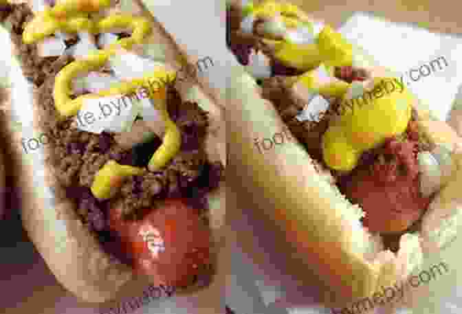 An Image Of The Key Ingredients Used In Making Flint Coney: Hot Dogs, Chili, Diced Onions, And Yellow Mustard. Flint Coney The: A Savory History (American Palate)