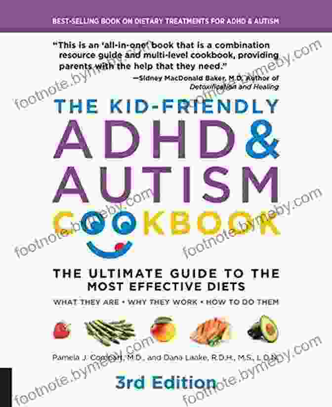 Book Cover With A Vibrant Design And The Title 'Effective Guide And Cookbook For Autism And Attention Deficit Hyperactivity.' Effective Guide And Cookbook For Autism And Attention Deficit Hyperactivity DisFree Download: Including Best 50 Autism Friendly Recipes Mealtime Tips And Exercises To Help Improve Your Child S Condition