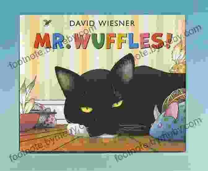 Illustration Of Mr. Wuffles In A Striped Sweater Standing In Front Of A Mysterious Door Mr Wuffles (Caldecott Medal Honors Winning Title(s))