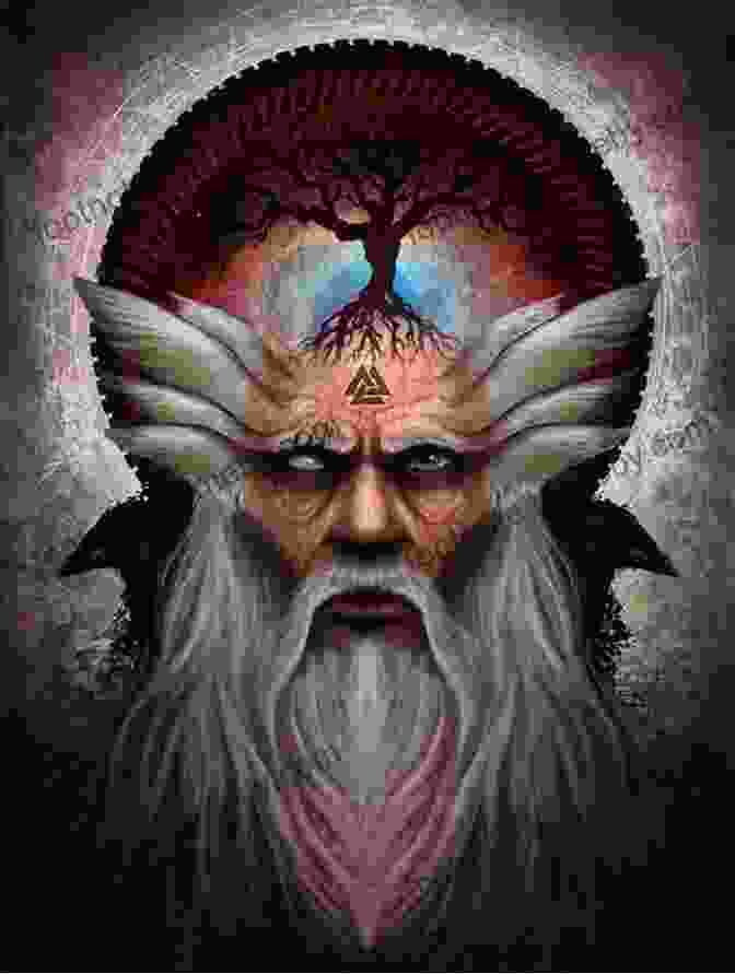 Odin, The All Father, Standing Atop The World Tree Yggdrasil, Gazing Into The Vast Expanse Of The Cosmos Creation: Norse (Creation Stories 1)