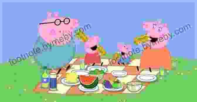 Peppa Pig And Her Family Enjoying A Picnic After The Easter Egg Hunt Peppa S Easter Egg Hunt (Peppa Pig)