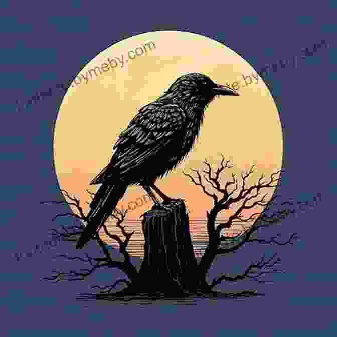 Raven Perched Atop A Moonlit Tree Against A Starry Sky, Symbolizing The Transformative Power Of The Legendary Bird Raven Brings The Light (Northwest Coast Legends)