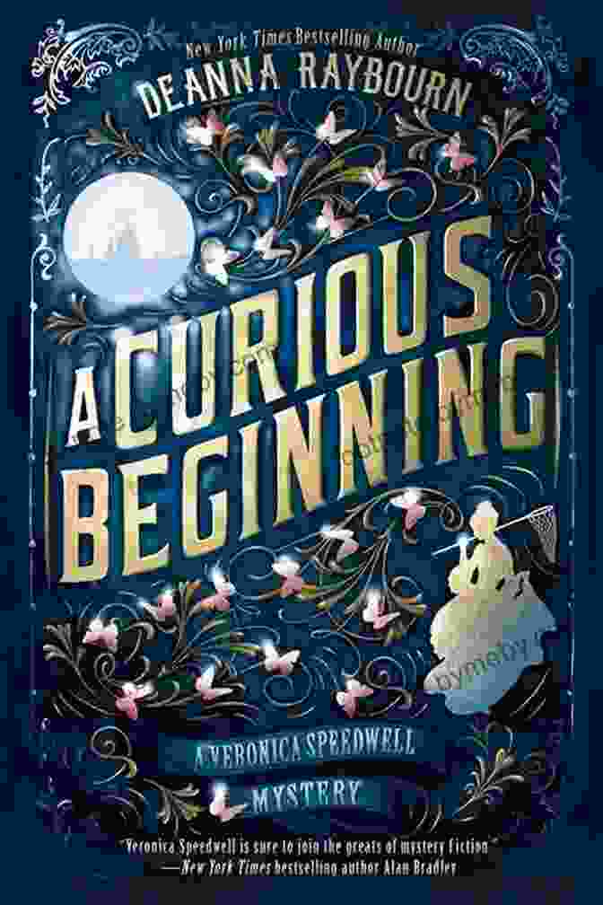 Veronica Speedwell, The Protagonist Of 'Curious Beginning', Standing Confidently In A Victorian Dress, Holding A Book And A Magnifying Glass In Her Hands. A Curious Beginning (A Veronica Speedwell Mystery 1)