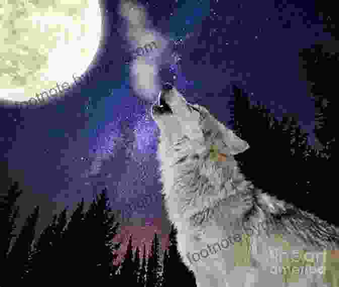 Wolf Howling At The Moon Under A Starlit Night Sky, Symbolizing The Connection To The Wild And The Search For Inner Wisdom Little Wolf S Handy Of Poems